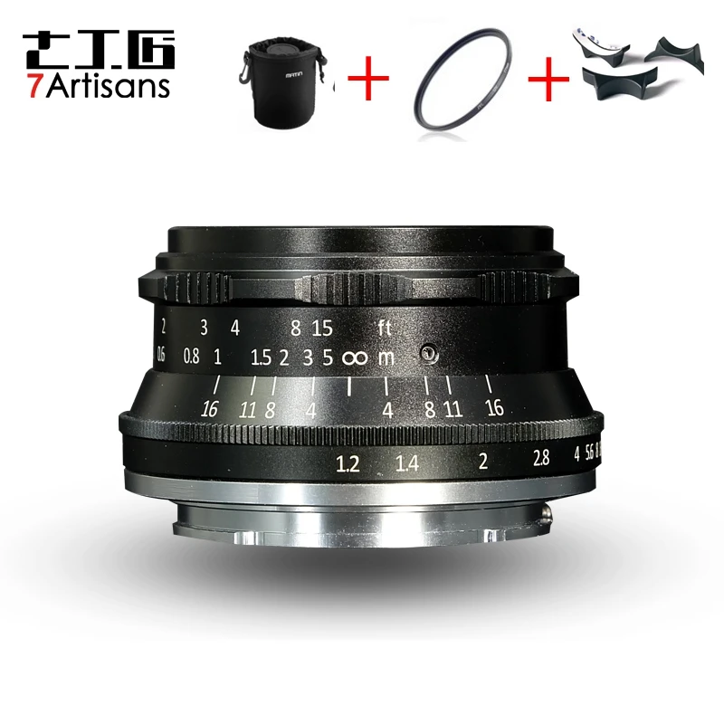 7 ремесленников 35 мм F1.2 Prime объектив для Sony E mount/для Canon EOS M/для Fuji XF APS C