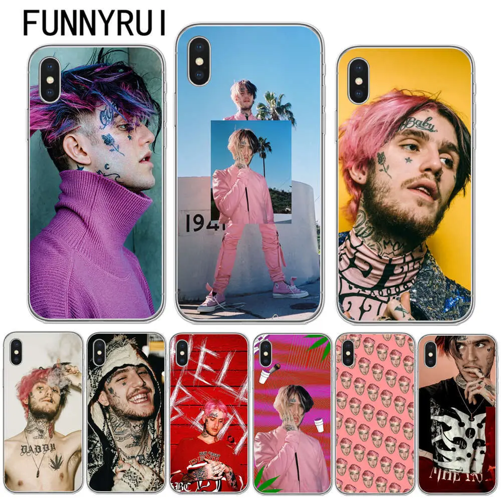 

FUNNYRUI Lil Peep Phone Case For Apple iPhone X or 10 8 8Plus 7 7Plus 6 6S Plus 5 5S SE Soft TPU Clear Silicone Cover Coque Capa