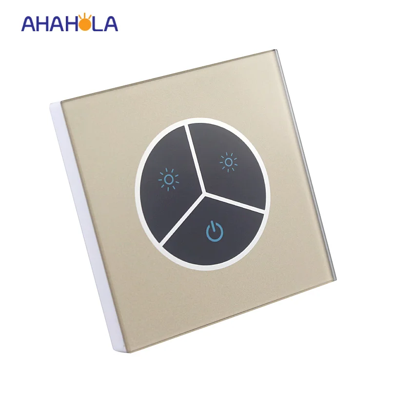 

touch switch wall dimmer dc 12-24v 8a led strip dimmer for 3528 5050 single color lamps output 1 channel brightness adjustable