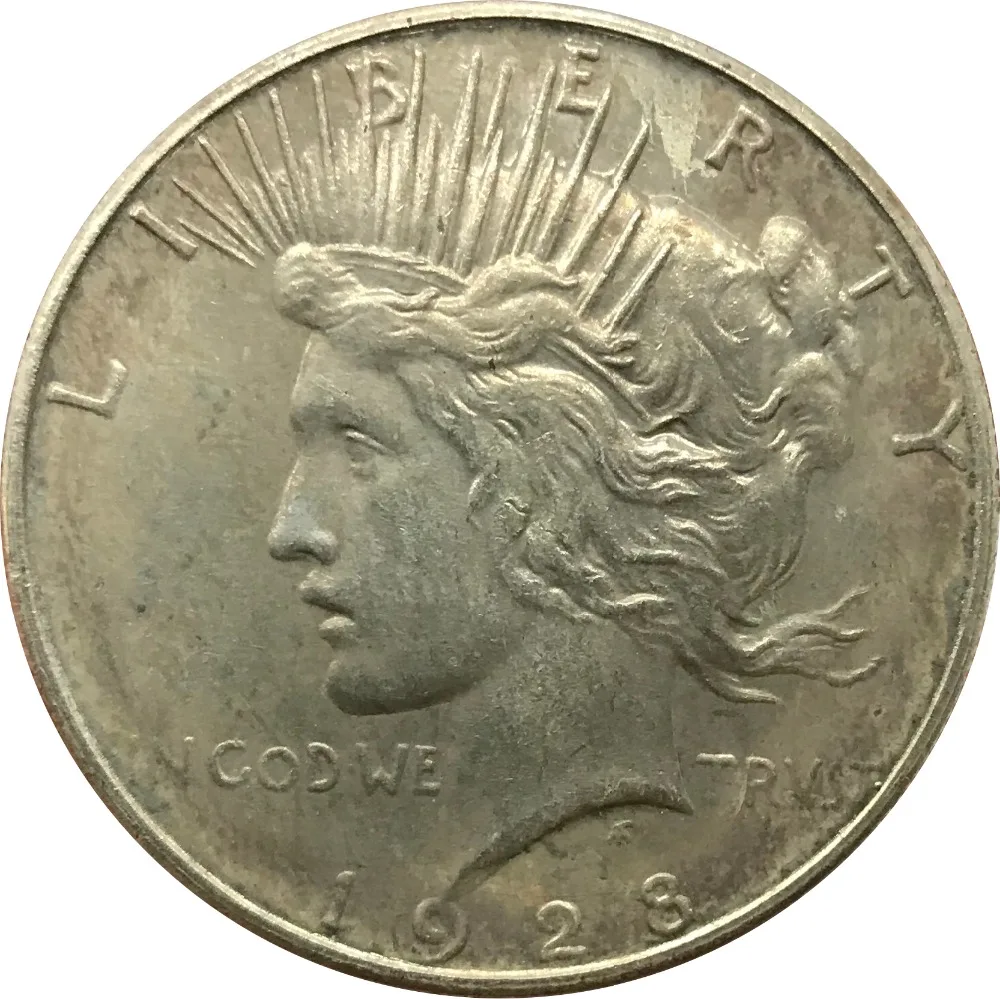 

Untied States Of American 1 Dollar Peace Dollar 1928 Cupronickel Silver Plated Copy Coins
