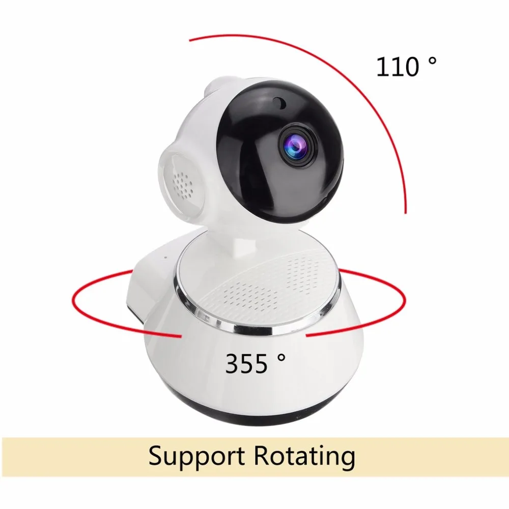 720P HD домашняя IP камера безопасности Wifi Беспроводная камера наблюдения 3,6 мм объектив широкоугольная внутренняя камера с поддержкой ночного видения купольная