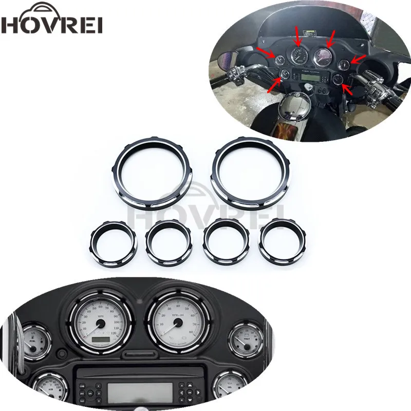 Крышка прибора мотоцикла " Спидометр 2" датчик Burst ободок наборы для Harley touring Road Glide Street Glide 1996-2013