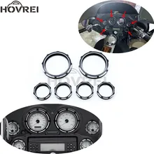 Крышка прибора мотоцикла " Спидометр 2" датчик Burst ободок наборы для Harley touring Road Glide Street Glide 1996-2013