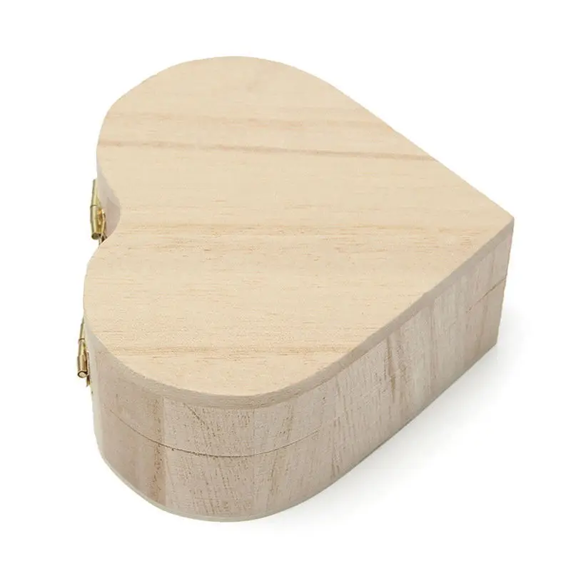 Модная 1 шт. деревянная коробка для демонстрации ювелирных изделий в форме сердца DIY деревянная цветная грязевая основа художественный Декор деревянная коробка для хранения поделок подарок