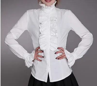 Fashion Women Victorian Blouses Ladies 