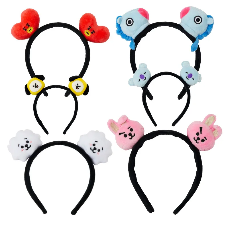 

Cartoon Fashion Kawaii Bt21 Band Kpop Bts Bangtan Boys Korean Style Headbands Plush Hair Hoop Accessories Gift Head Band