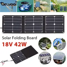 Folding Solar Pane 42W 18V Outdoor Portable Solar Generator Solar Charging USB+DC Port Emergency Power Supply