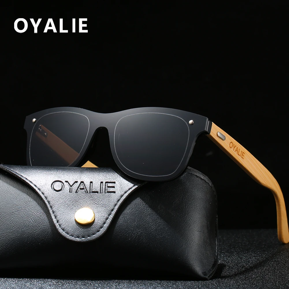 OYALIE деревянные солнцезащитные очки для женщин модные брендовые дизайнерские UV400 зеркальные линзы бамбуковые солнцезащитные очки для мужчин новое поступление