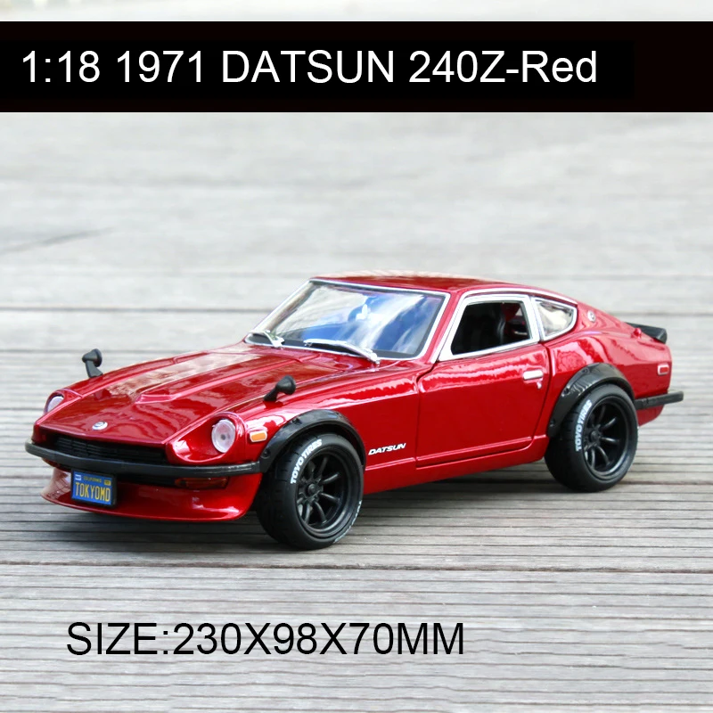 Maisto 1:18 1971 Datsun 240Z красные классические автомобили 1:18 сплав автомобиль металлический автомобиль коллекционные модели игрушки для подарочной коллекции