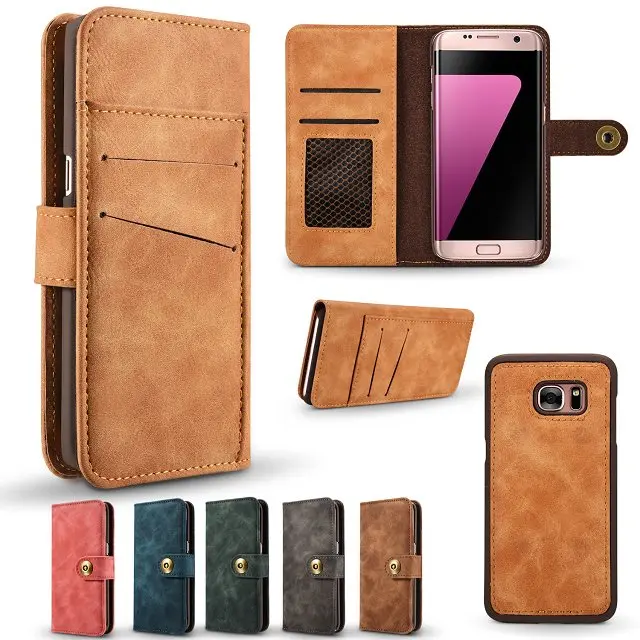 

Magnnet Split Leather Flip Case for Samsung Note 9 Note8 S8 S9 Plus S7 Edge A20 A30 A20e A40 A50 A70 Multi-functional Retro Magnetism Cover w/ Card Slots