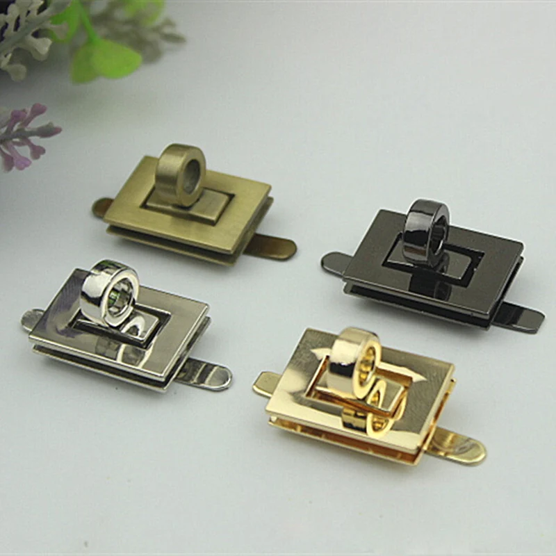 

10 pcs/lot New Metal Clasp Turn Lock Twist Lock for DIY Handbag Craft Bag Purse Hardware Bag Accessories Fashion 2019