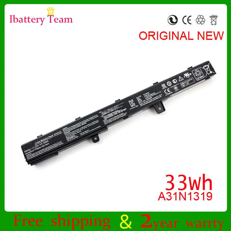 WEIYU Подлинная Аккумулятор A31N1319 для ASUS x451c X451CA X551C X551M D550 D550MF A41N1308 11 28 В 33WH batteria Акку |