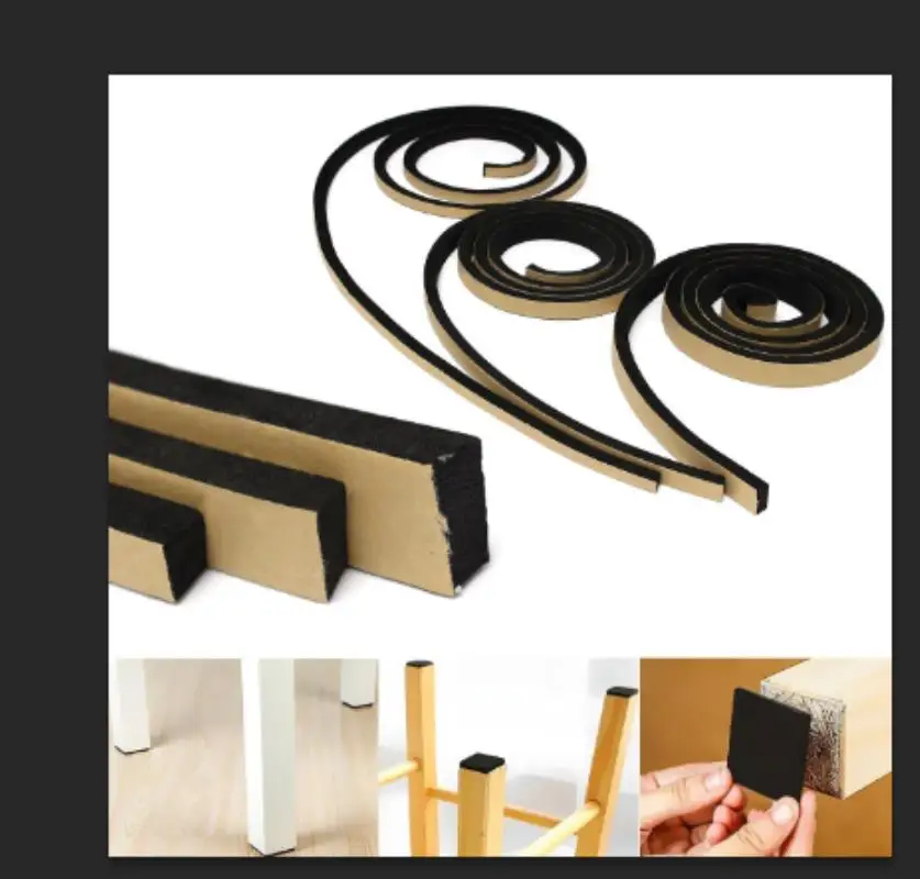 2m Single Sided Self Adhesive Seal Strip Door Window Foam Seal Tape Strip Collision Avoidance Sealing Strip