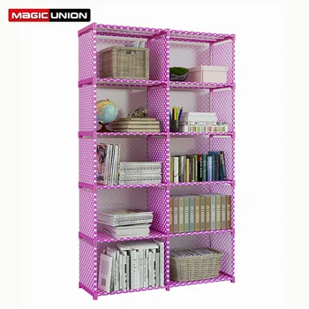 

Magic Union Multifunctional Home Storage Shelf 5 Layers DIY Bookshelf Student Dormitory Reinforcement Waterproof Storage Cabinet