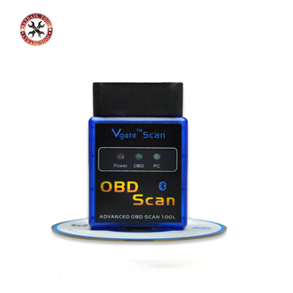 2019 новый Мини Vgate ELM 327 V2.1 Bluetooth Scan OBD2 / OBDII ELM327 сканер кодов BT 16 контактный адаптер