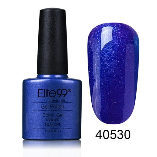 Elite99 7,3 мл замачиваемый лак для ногтей долговечный чистый цветной Гель-лак для ногтей, вылеченный УФ светодиодный Полупостоянный лак для ногтей - Цвет: 40530