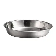 Plato redondo plano no magnético de acero inoxidable plato portátil plato para fruta pastel bandeja para hornear (24CM/26CM/28CM/30CM, Plata)