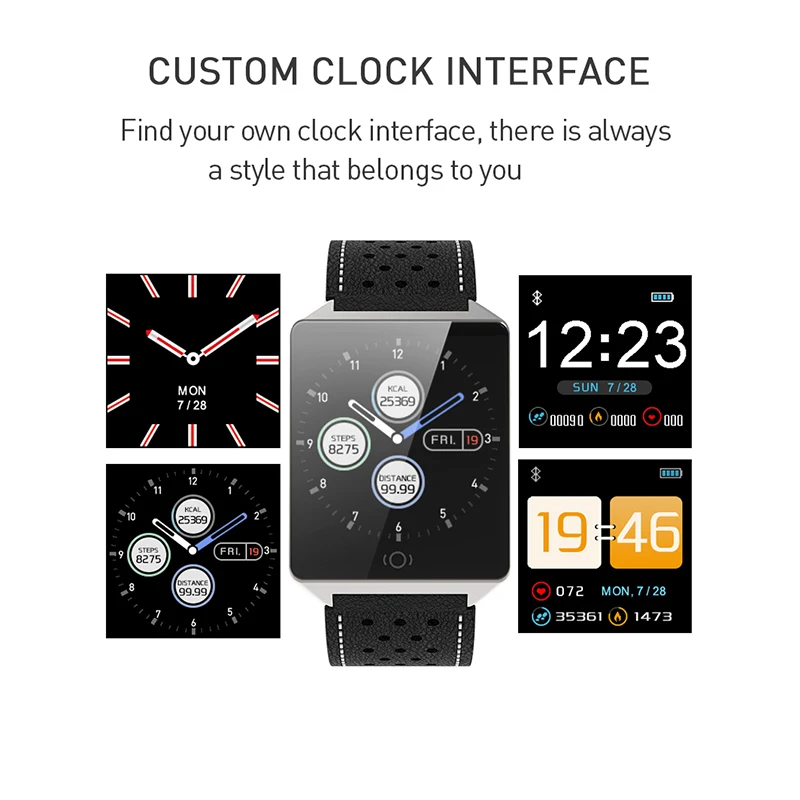 CK19 умные часы IP67 водонепроницаемые носимые устройства Bluetooth Шагомер монитор сердечного ритма цветной дисплей умные часы для Android/IOS