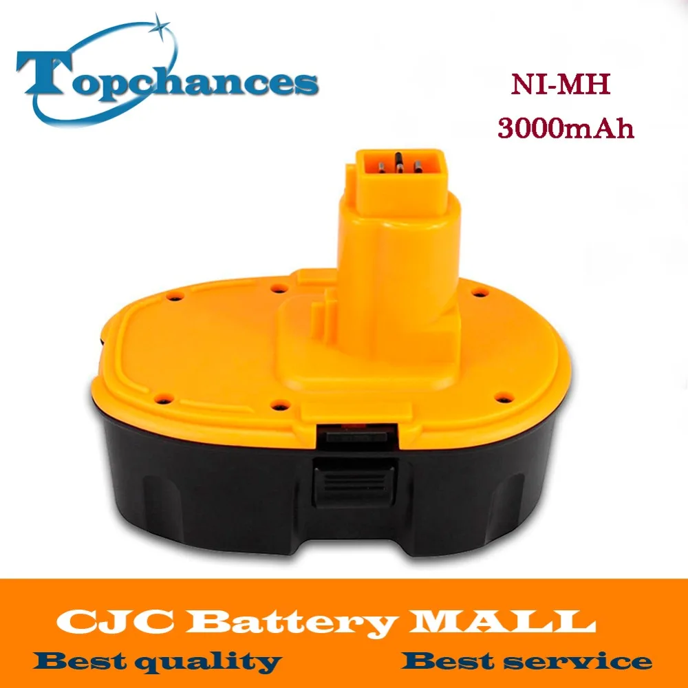 Newest 18V 3000mAh NI M Replacement Power Tool Battery for Dewalt