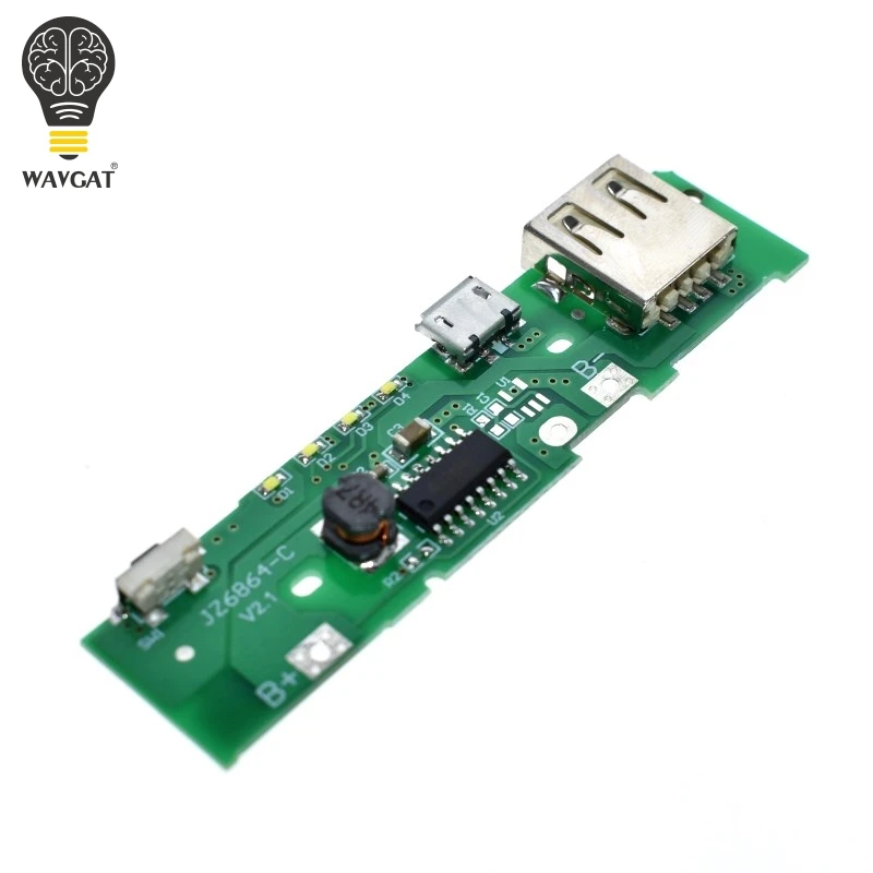 

WAVGAT 5V 1A Power Bank Charger Module Charging Circuit Board Step Up Boost Power Module For Xiaomi Mobile Power Bank DIY