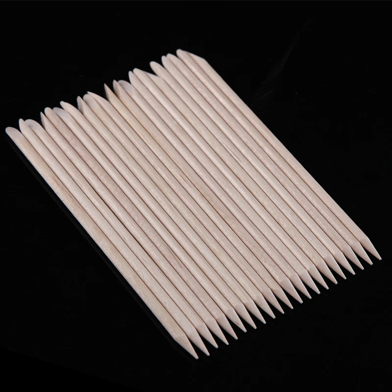 

20 Pcs Nail Art Design Orange Wood Stick Sticks Cuticle Pusher Remover Manicure Pedicure Care Tool Products