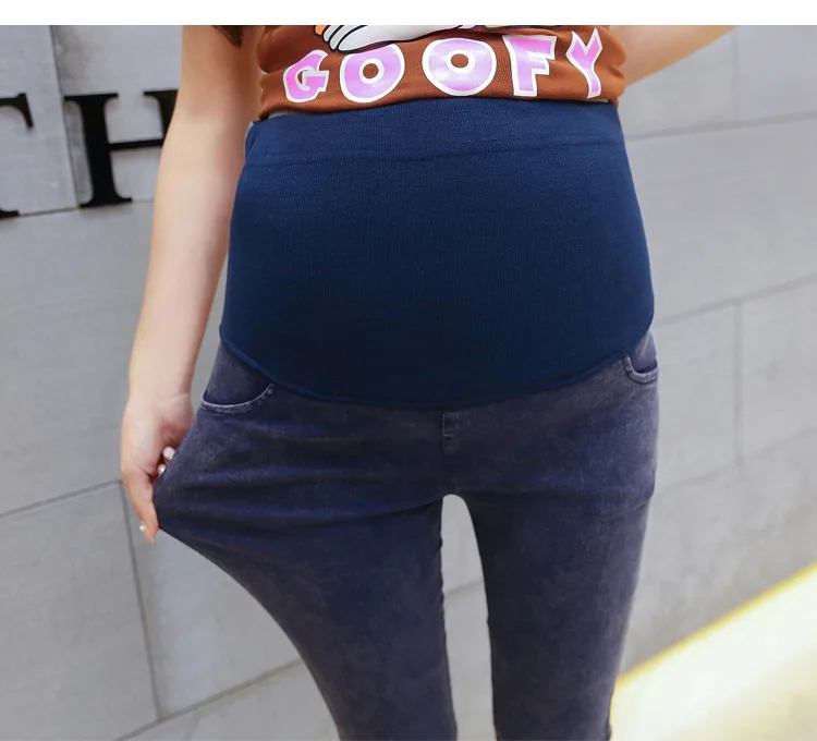 Брюшная Регулируемая Одежда для беременных штаны для беременных модные джинсы для беременных эластичные джинсовые брюки