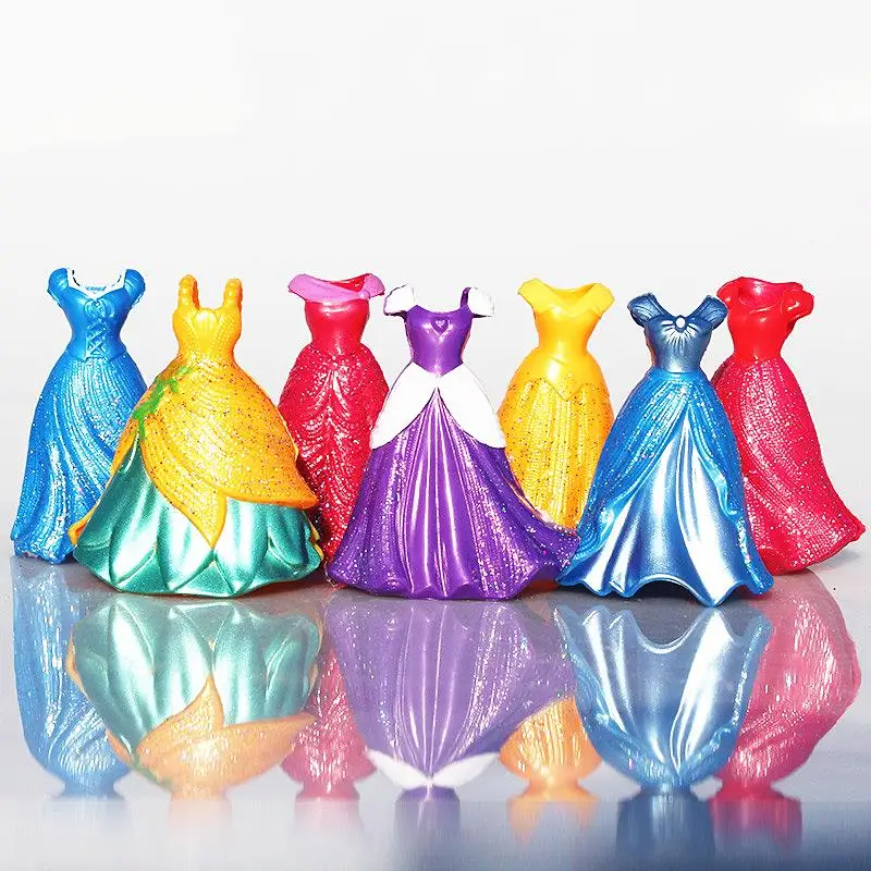 JOY YIFOR7pcs/set Snow White Princess Action Figure Ariel Rapunzel Merida Cinderella Aurora Belle Princess Sexy Toys Girls Doll