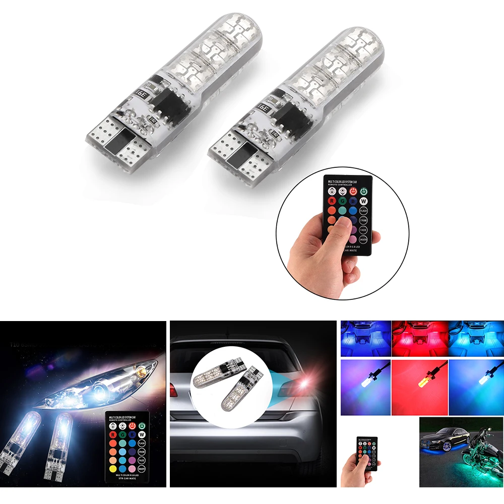 Buy T10 5050 6SMD RGBW Silica Led 12V 2W Car Wedge