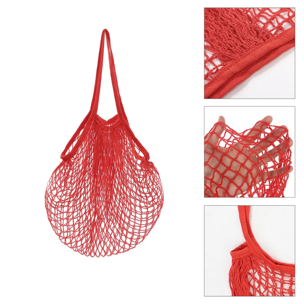 

Reusable String Shopping Grocery Bag Shopper Tote Mesh Net Woven Cotton Bag Fruit Mesh Storage Bag Portable Handbag Net Tote bag