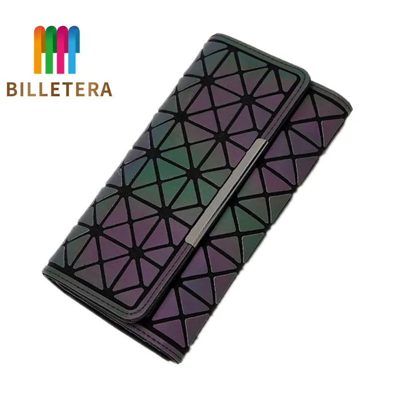 

BILLETERA Women W Faux Leather Long Clutch Shining Purse Lady Purse