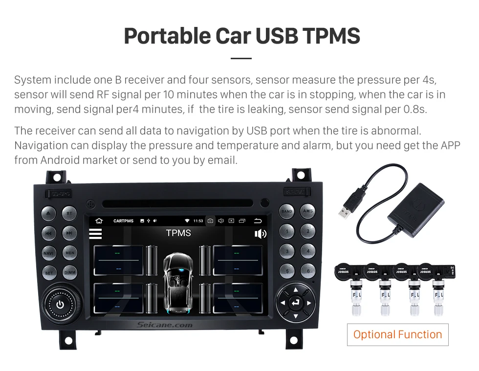 Discount Seicane 7" 2 DIN 8 core bluetooth GPS Radio Android DVD Player for 2000-2011 Mercedes BENZ SLK Class SLK200 SLK280 SLK350 SLK55 17