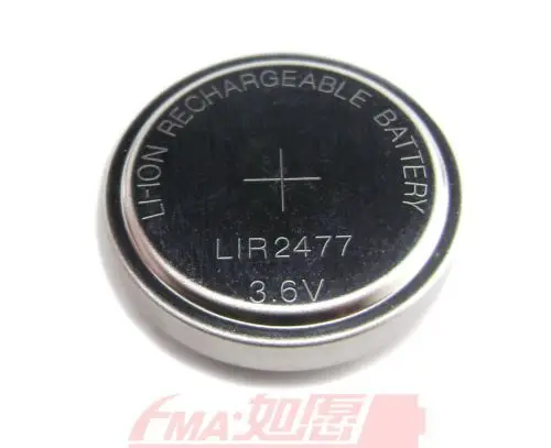 

A Rechargeable Li-ion Battery Button/Coin Cell 3.6V 180mAh LIR2477 For CR2477