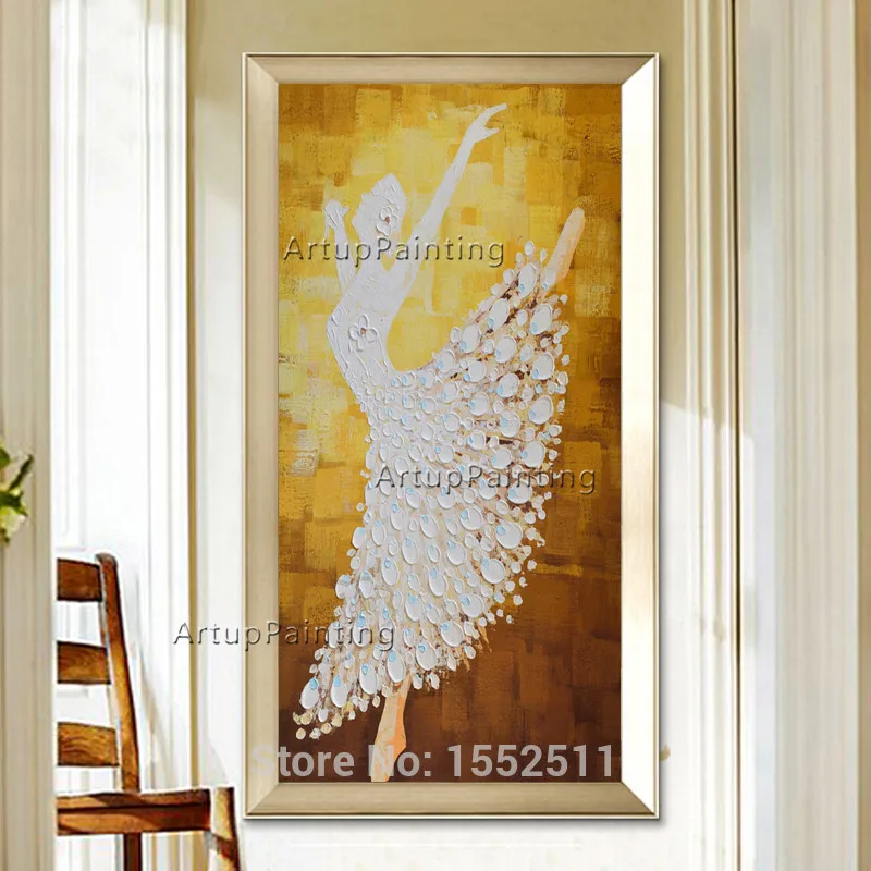 

Oil painting On Canvas Ballet Dancer Wall Pictures Large Abstract Wall Art Palette Knife Hand Painted Cuadros Home Decoracion