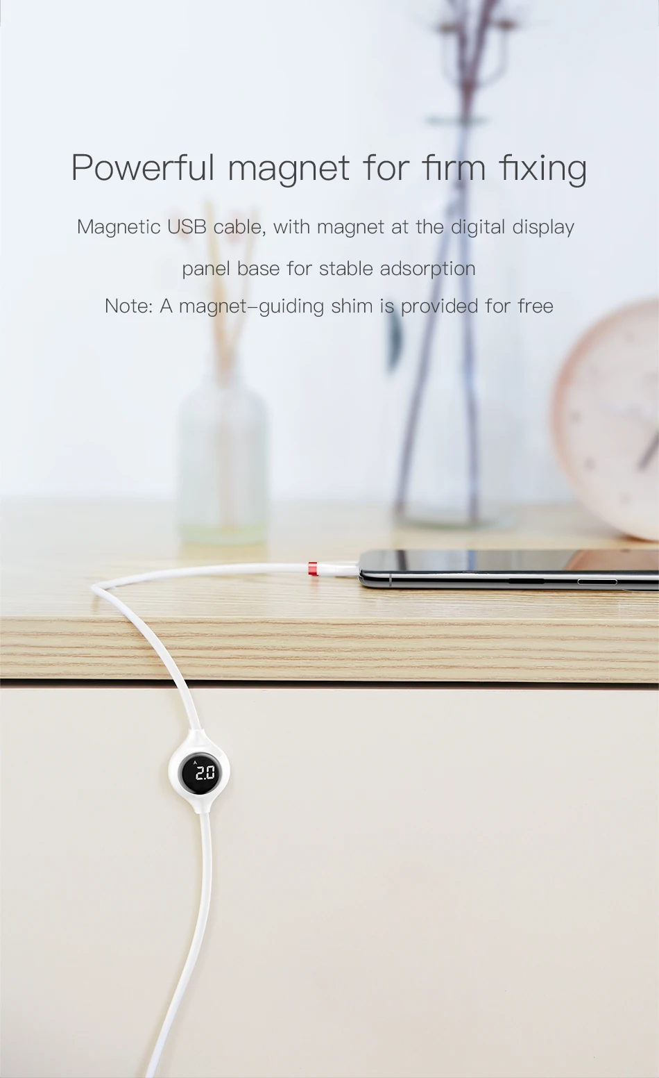 Usb-кабель Baseus с цифровым дисплеем для iPhone Xs Max Xr X 8 7, кабель для быстрой передачи данных, зарядный шнур с магнитным листом для iPhone