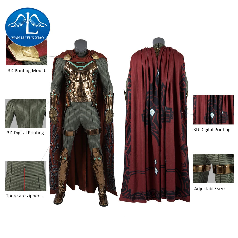 Far From Home SpiderMan Mysterio Halloween Costume for Kids Man Halloween Cosplay Men's Superhero Sets Suit Anime Cloak Sets