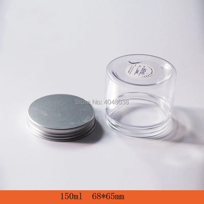 PET Plastic Aroma Candle Box 150ML Transparent Honey Storage Pot Multi-Purpose Screw Cap Sealed Cosmetic Cream Jar 50pcslot (2)