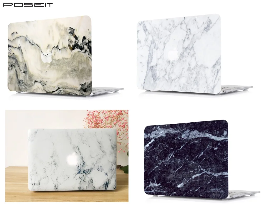 

Print Marble Laptop Hard Shell Case Keyboard Cover Skin Set Bag For 11 13 15" Macbook Air Pro Touch Bar 2018 Release A1989 A1990