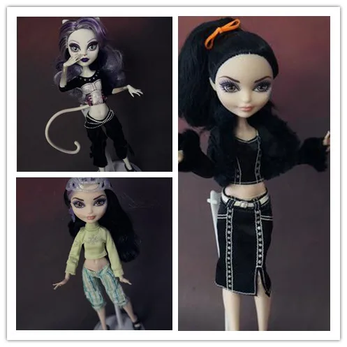 Коллекция 2016 года новая модная Оригинальная одежда monster high 10 шт./лот школьная для
