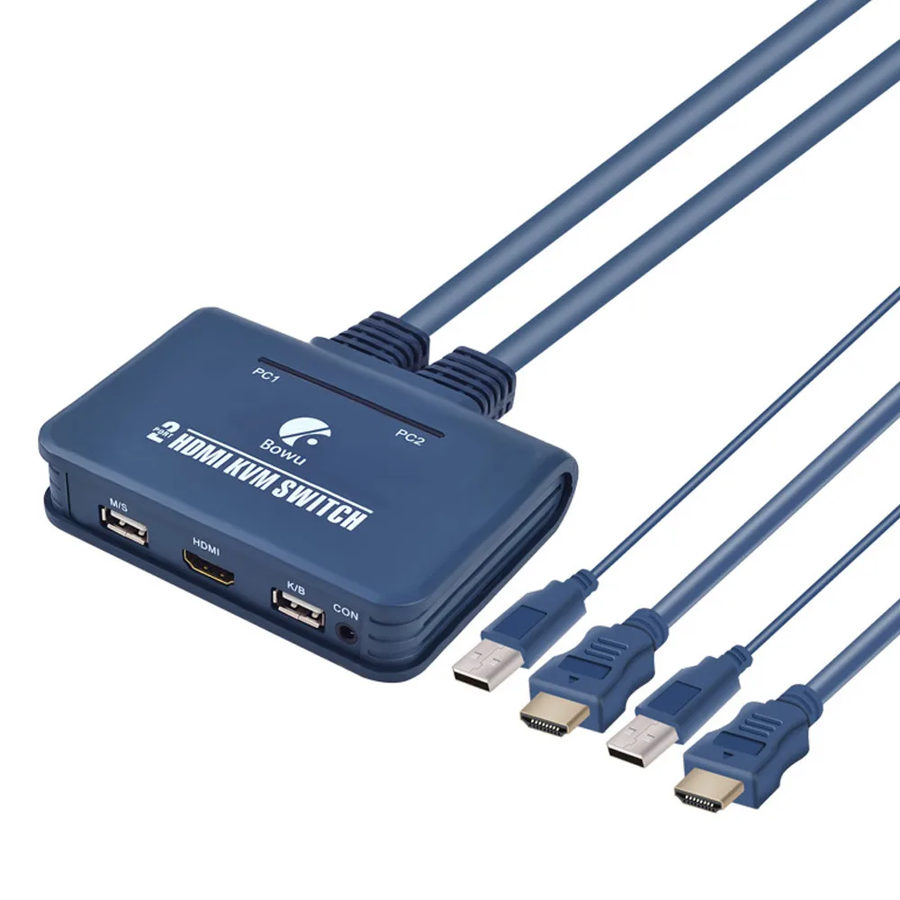 2 Порты и разъёмы USB HDMI KVM переключатель коммутатор с кабель для Dual Monitor клавиатура Мышь HDMI коммутатора Поддержка desktop переключение