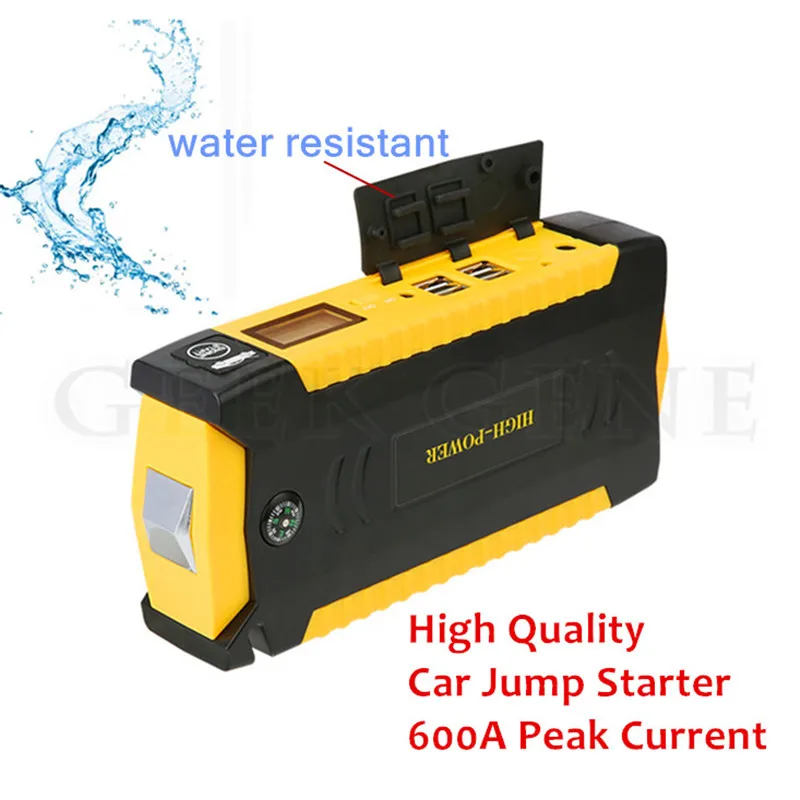 2019 Car Jump Starter Portable 12V Petrol Diesel Starting Device 4USB Power Bank 600A Pack Car Battery Charger Buster SOS Lights