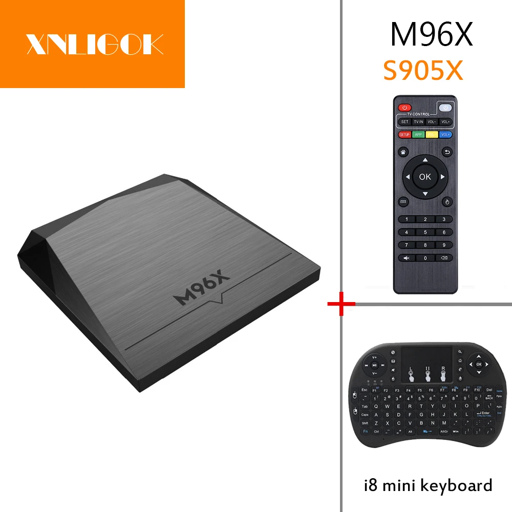 Хит продаж Amlogic S905x Android 6 0 smart tv box Marshmallow 2 Гб ram 16 rom Full HD M96x Tv Box|ТВ-приставки и