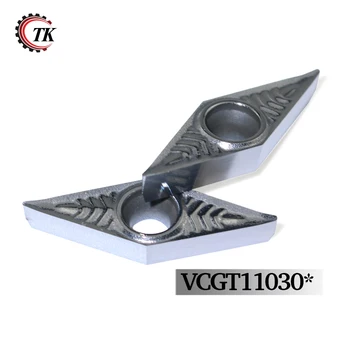 

10PCS Aluminum Carbide Insert VCGT110302/VCGT110304/VCGT110308 CNC Lathe Turning Tool Suit for Aluminum Processing
