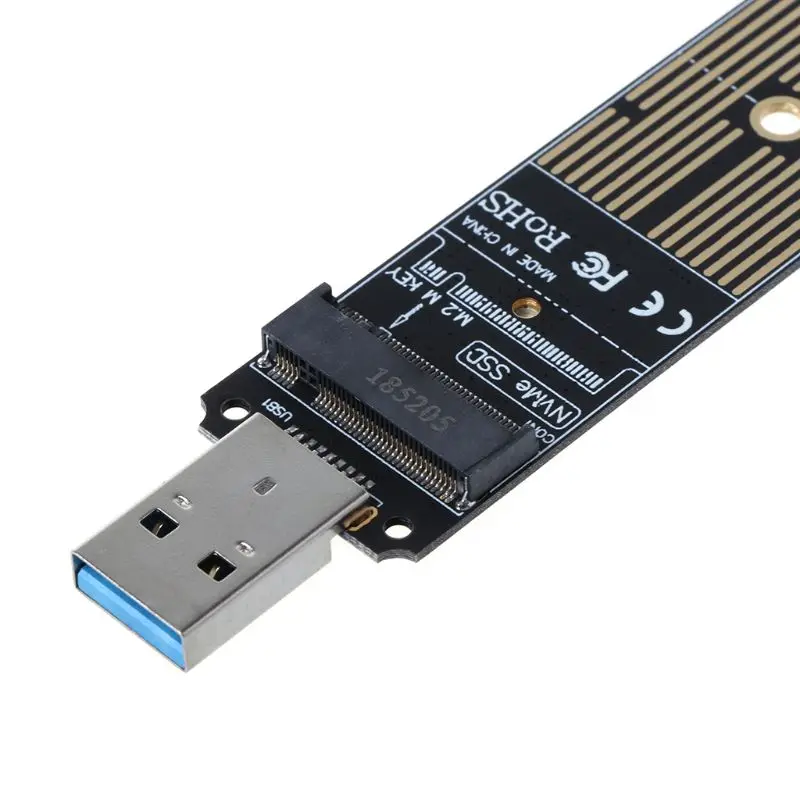 Портативный высокопроизводительный NVME к USB адаптеру M.2 SSD к type-A картам USB 3,1 Gen 2 мостовой чип к M2 SSD Key M для Windows XP/7/