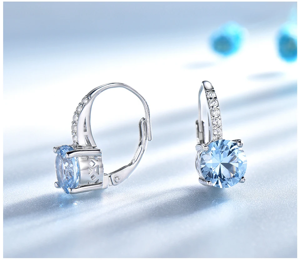 silver gemstone topaz earrings for women  (4)