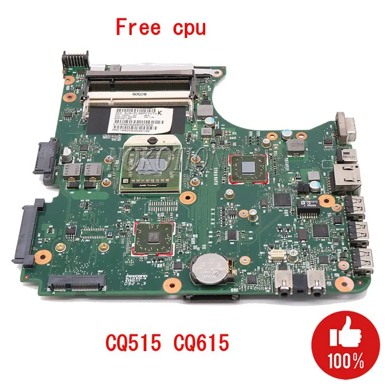 NOKOTION SPS 538391-001 для hp Compaq 515 615 CQ515 CQ615 материнская плата для ноутбука разъем S1 DDR2 бесплатный процессор
