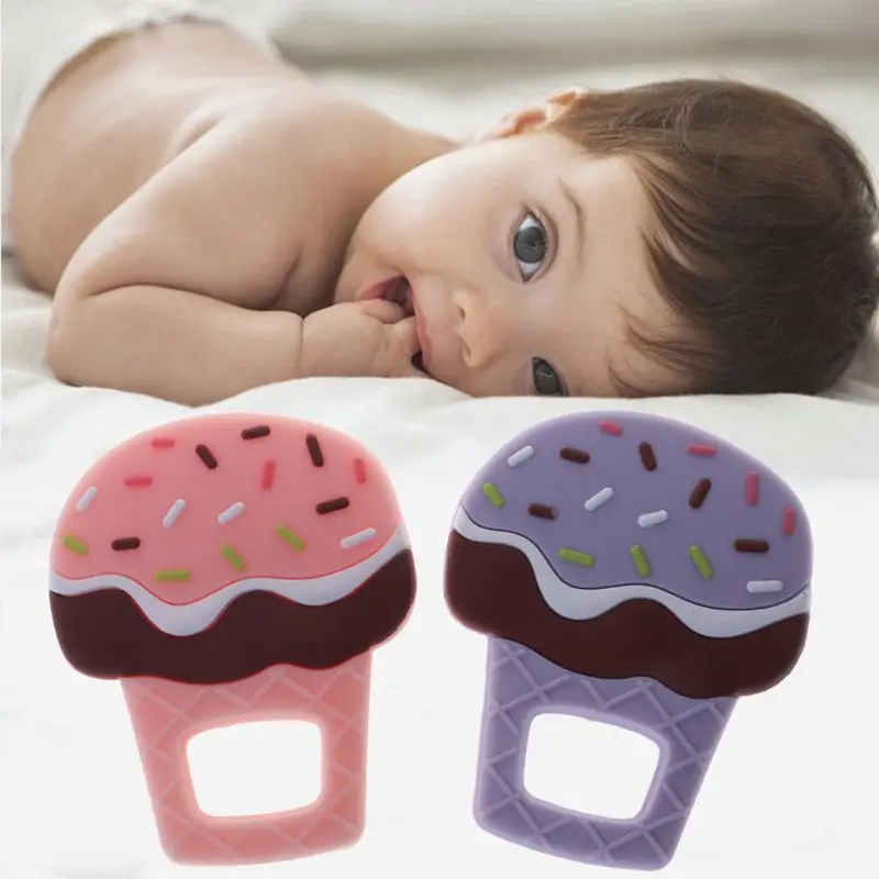 Baby Teether Food Grade Silicone Ice Cream Shape Teeth Grinding