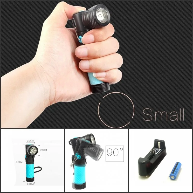 

Portable Mini 1W LED Work Flashlight Light Lamp with Magnet Rotating 180 Degree 14500 / AA Flashlight Wk065+14500battery+charger