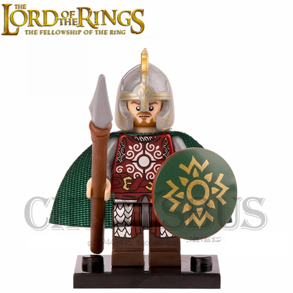 

The Lord of the Rings Hobbit Rohan Eomer with Shield Theoden Grima Aragorn Boromir minifig DIY Building Blocks Kids Xmas Toy