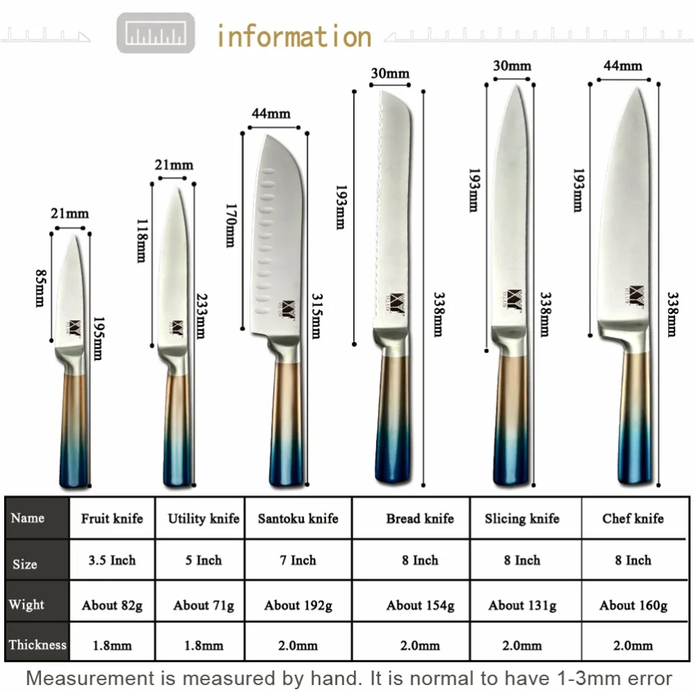 XYj кухонный нож из нержавеющей стали фруктовый нож Santoku шеф-повара нож для нарезки хлеба точилка ножницы аксессуары держатель подставка