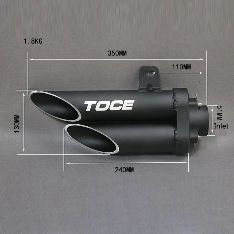 Универсальный мотоцикл двойной рот для TOCE Глушитель Трубы для R1 R3 R6 CB400 z800 bn300 zx10r YA004